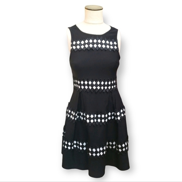 Jun & Ivy black & white fit and flare dress Size Medium - Picture 1 of 15